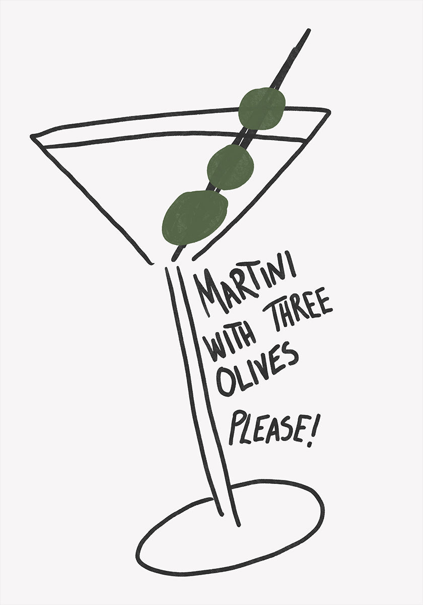 Olive Trio Martini -juliste