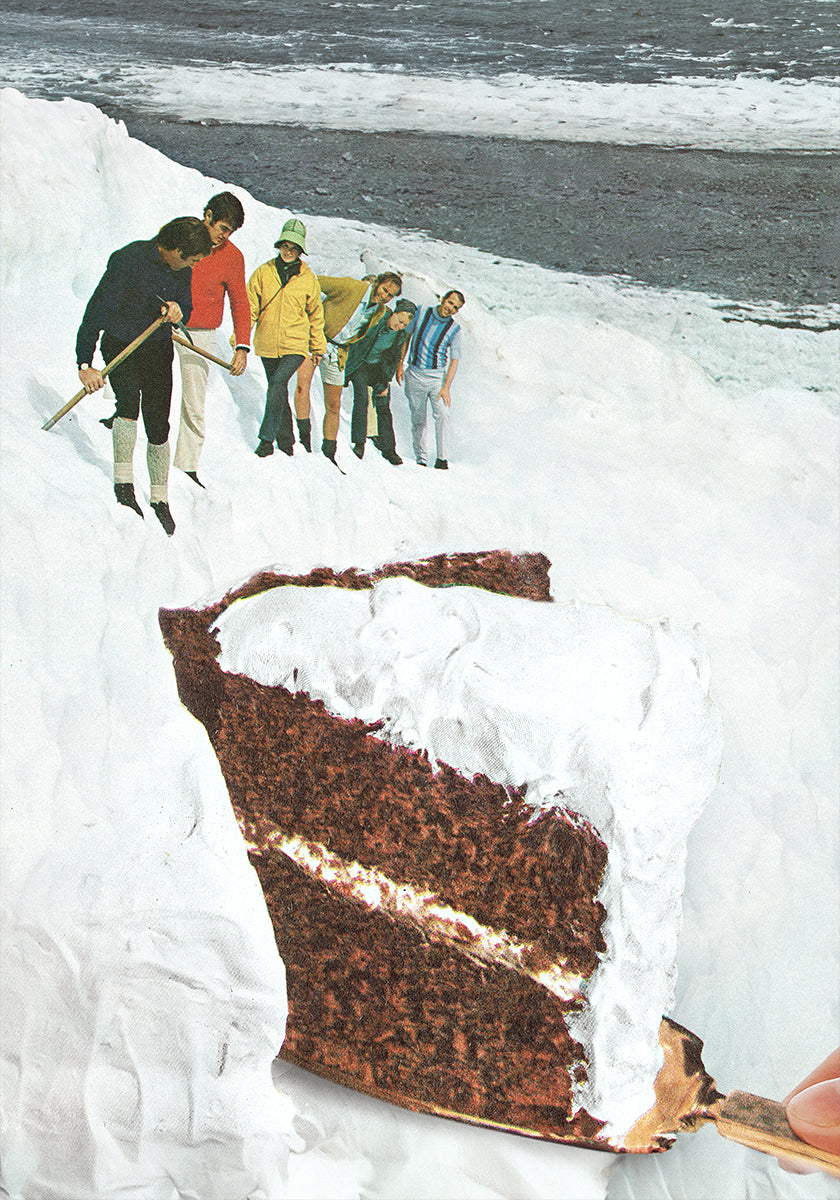 Glacier Calving Cake - jälkiruoka Snow Mountain -juliste