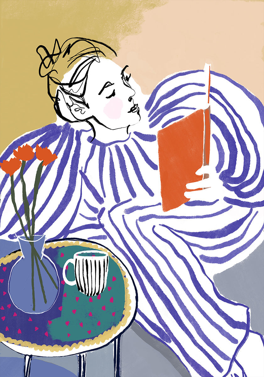 Viihtyisä lukukulmajuliste