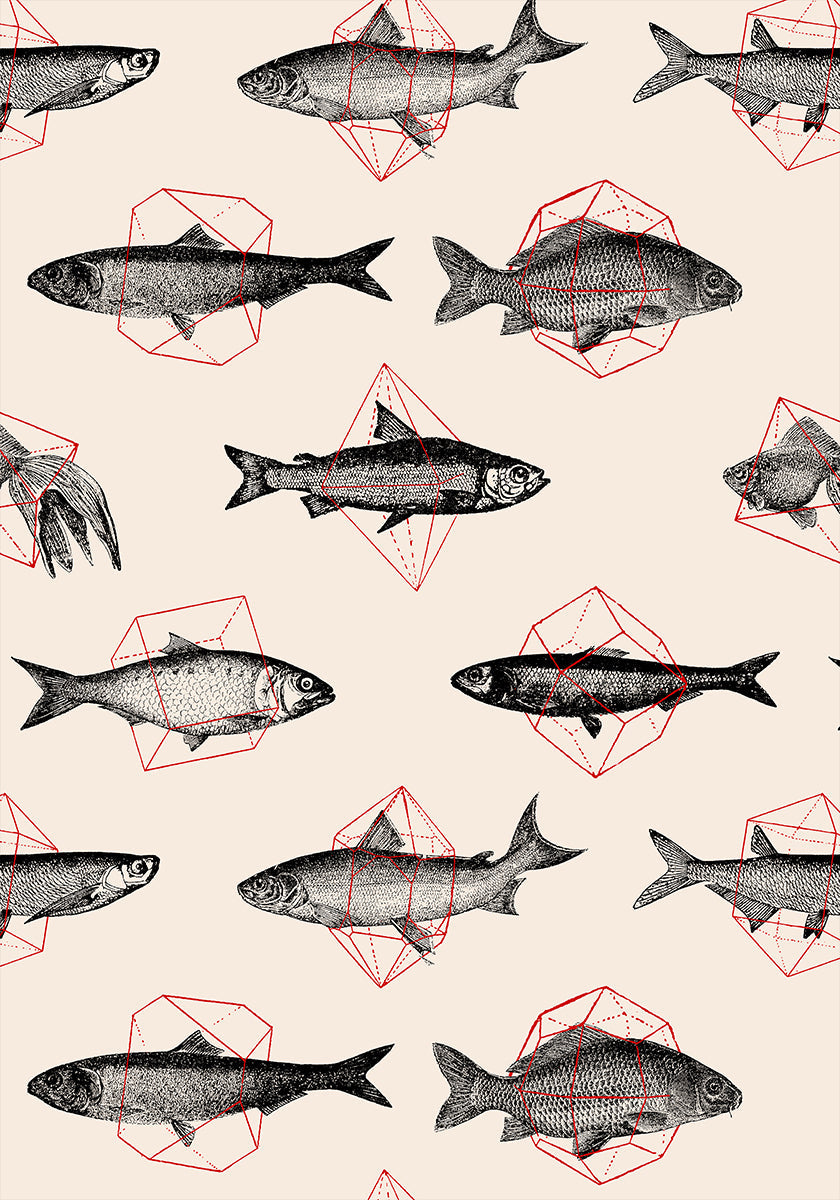 Fishes In Geometrics Nº4 -juliste