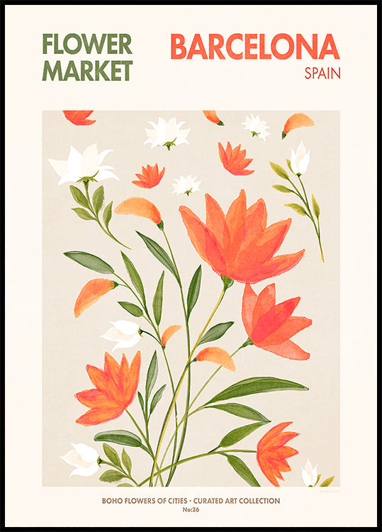 Barcelona Blooms -juliste