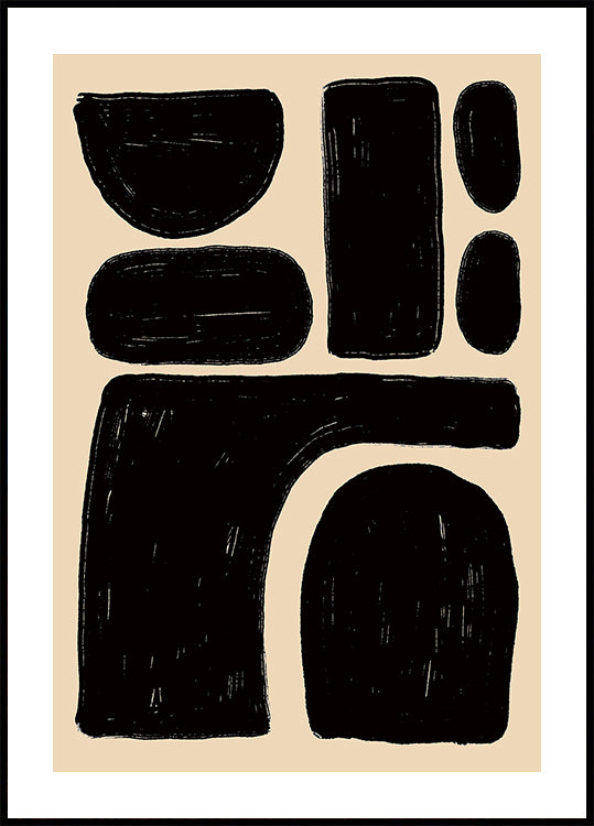 Lihavoitu Abstract Shapes -juliste
