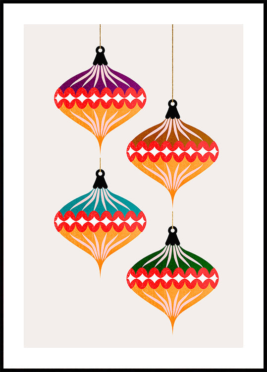 Joulupallot (versiot 3) juliste