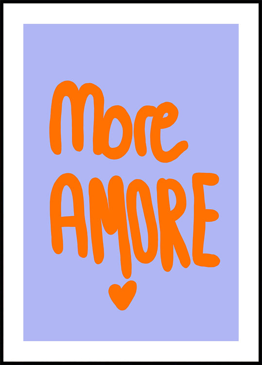 Lihavoitu typografia kirkkaassa oranssissa julisteessa