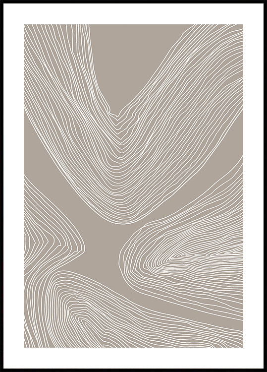 Flowing Contours Line Art -juliste