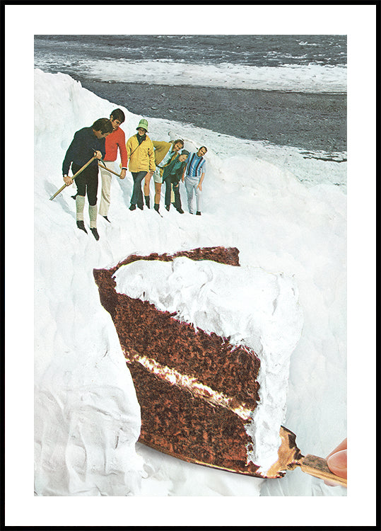 Glacier Calving Cake - jälkiruoka Snow Mountain -juliste