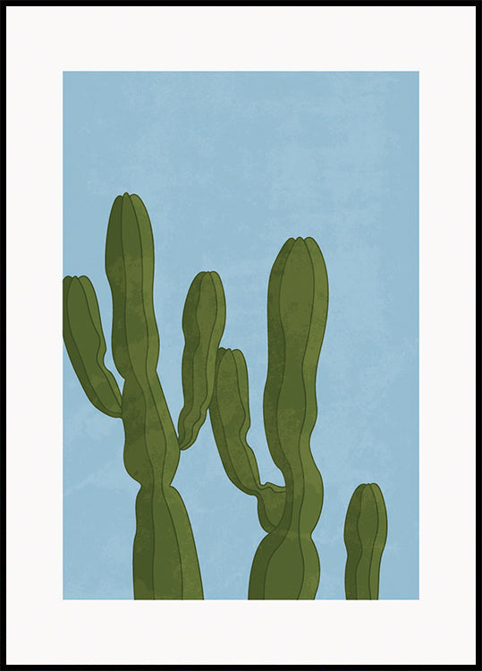 Desert Growth, Cactus Silhouettes -juliste