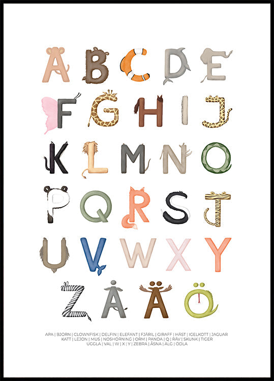 Animal Letters -juliste