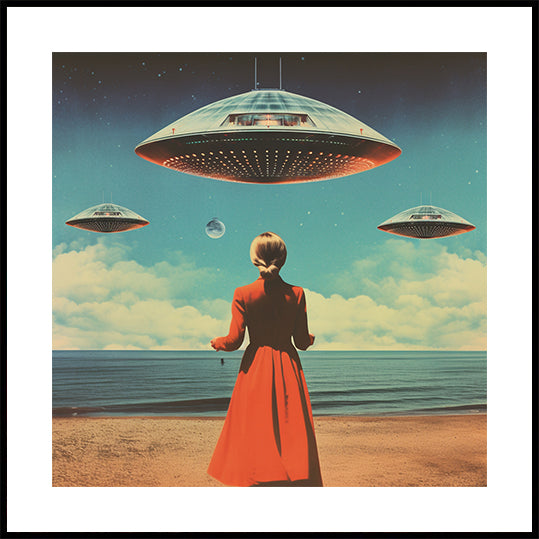 UFO Skies -kollaasitaide (UUSI)