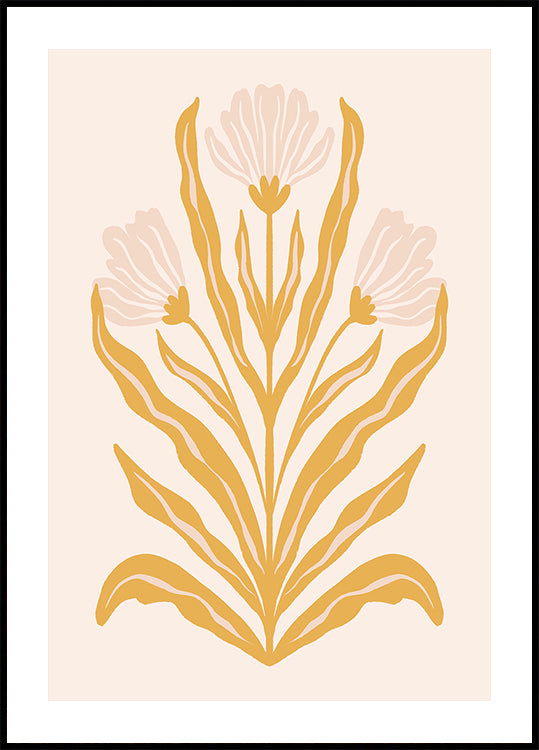 Symmetrinen pastellikukkia