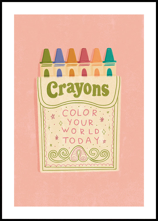 Väritä Your World Crayons -juliste