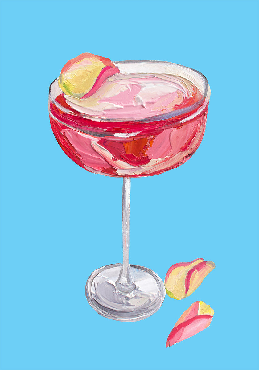 Sparkling Rose Gin Cocktail -juliste