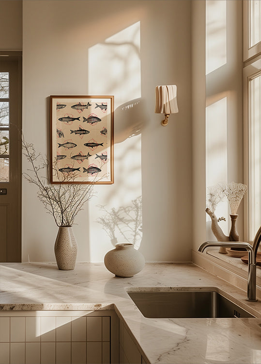 Fishes In Geometrics Nº4 -juliste