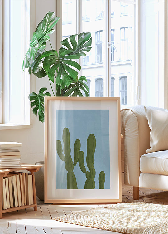 Desert Growth, Cactus Silhouettes -juliste