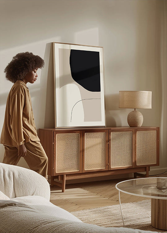 Yksiväriset muodot -juliste