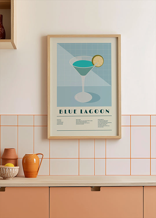 Blue Lagoon Cocktail, Reseptitaidejuliste