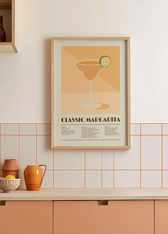 Klassinen Margarita Cocktail, Reseptitaidejuliste