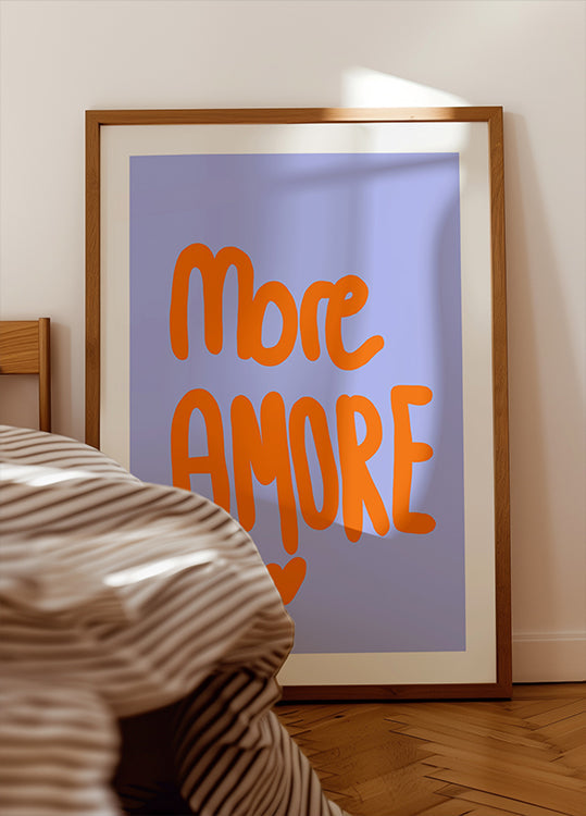 Lihavoitu typografia kirkkaassa oranssissa julisteessa