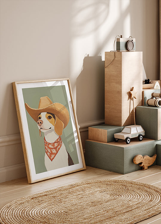 Cowboy Beagle Dog -juliste