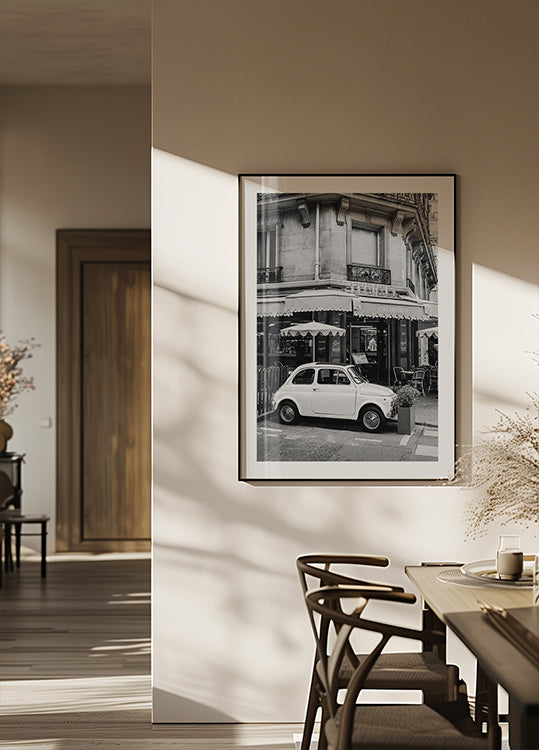 Parisian Café ja Fiat 500 -juliste
