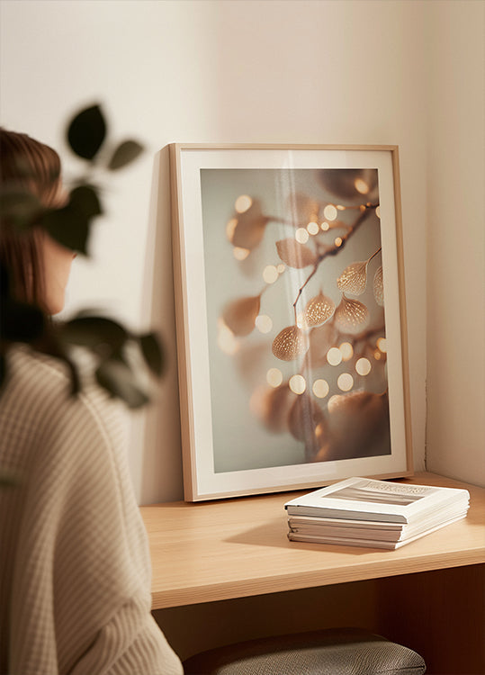 Hehkuvien terälehtien juliste