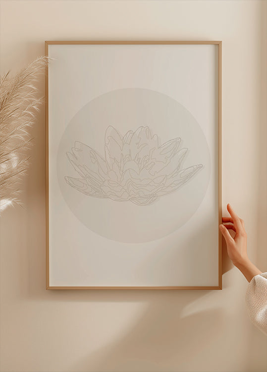 Lotus Serenity, Kasvitieteellinen Line Art -juliste