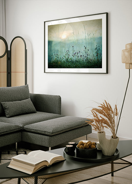 Syksyn auringonnousun juliste