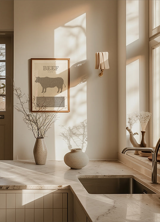 Naudanlihan leikkaukset -juliste