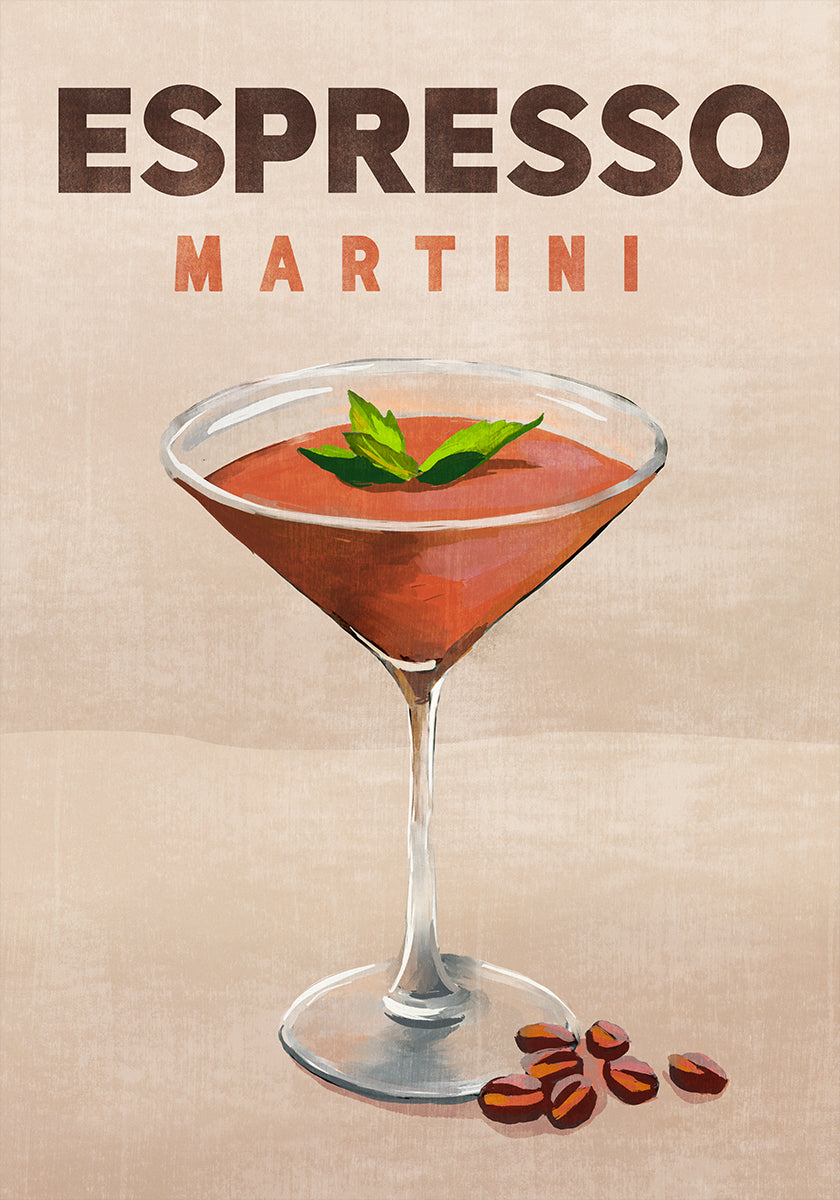 Espresso Martini Cocktail Bar -sisustusjuliste