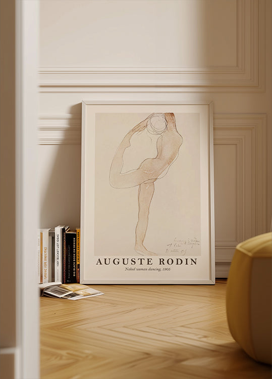 Auguste Rodin, Naked Woman Dancing Plakat - Posterbox.dk