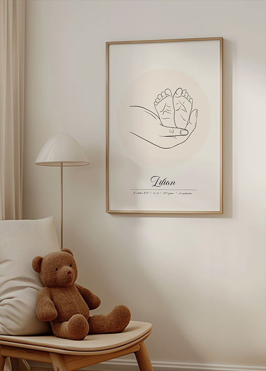 Baby Born Personalized Plakat - Posterbox.dk