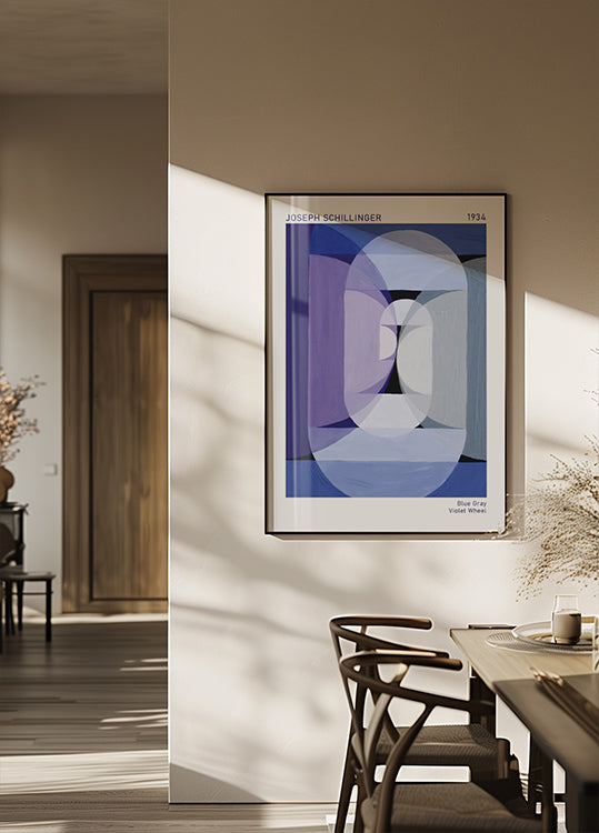 Blue Gray Violet Wheel, Joseph Schillinger Plakat - Posterbox.dk