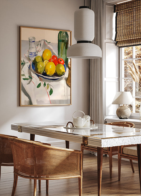 Lemons and Tomatoes, rustic kitchen still life Plakat - Posterbox.dk