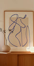 Abstract Blue Line Art 2 Plakat - Posterbox