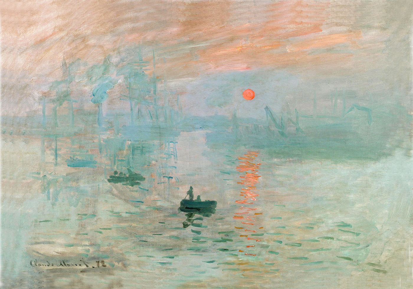 Impression Sunrise 1872 -juliste, kirjoittanut Claude Monet