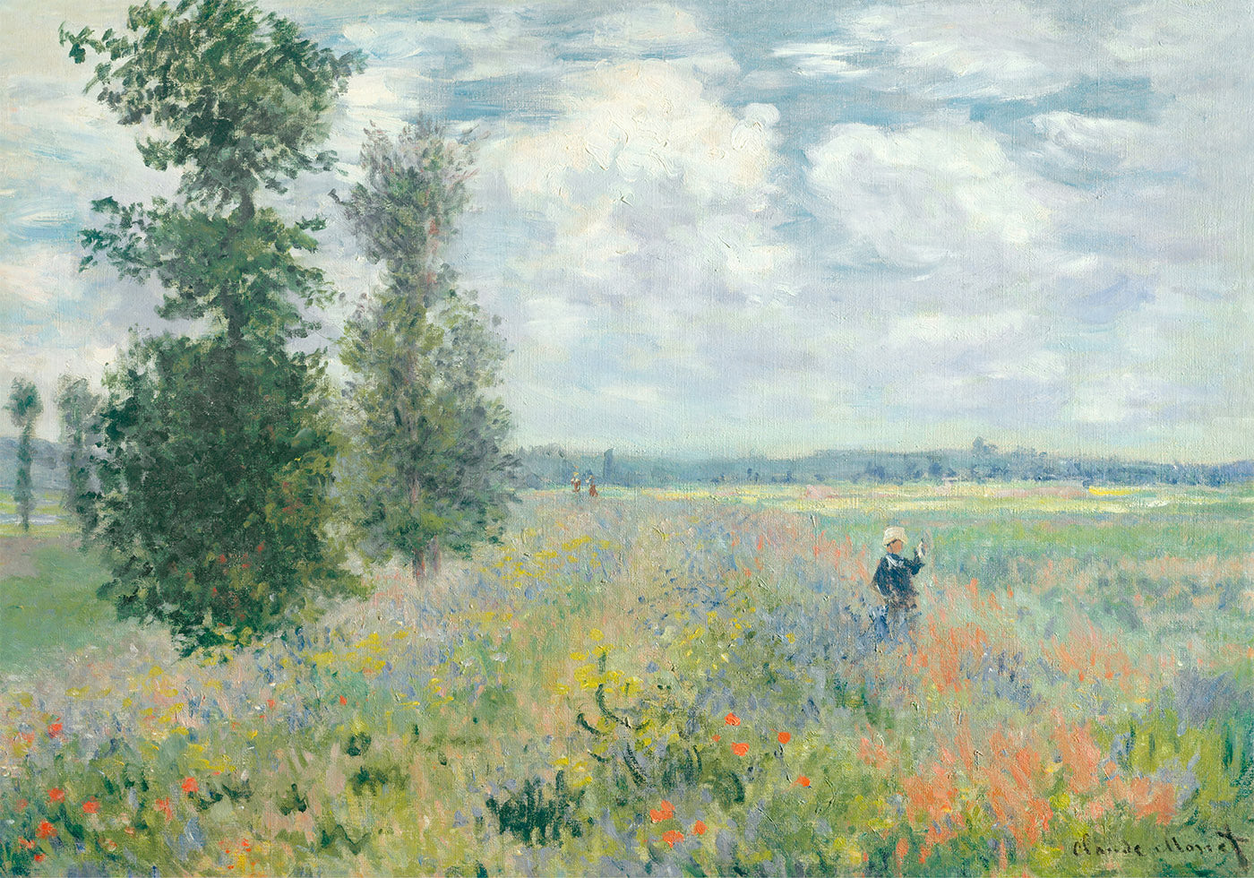 Poppy Fields 1875 -juliste, kirjoittanut Claude Monet