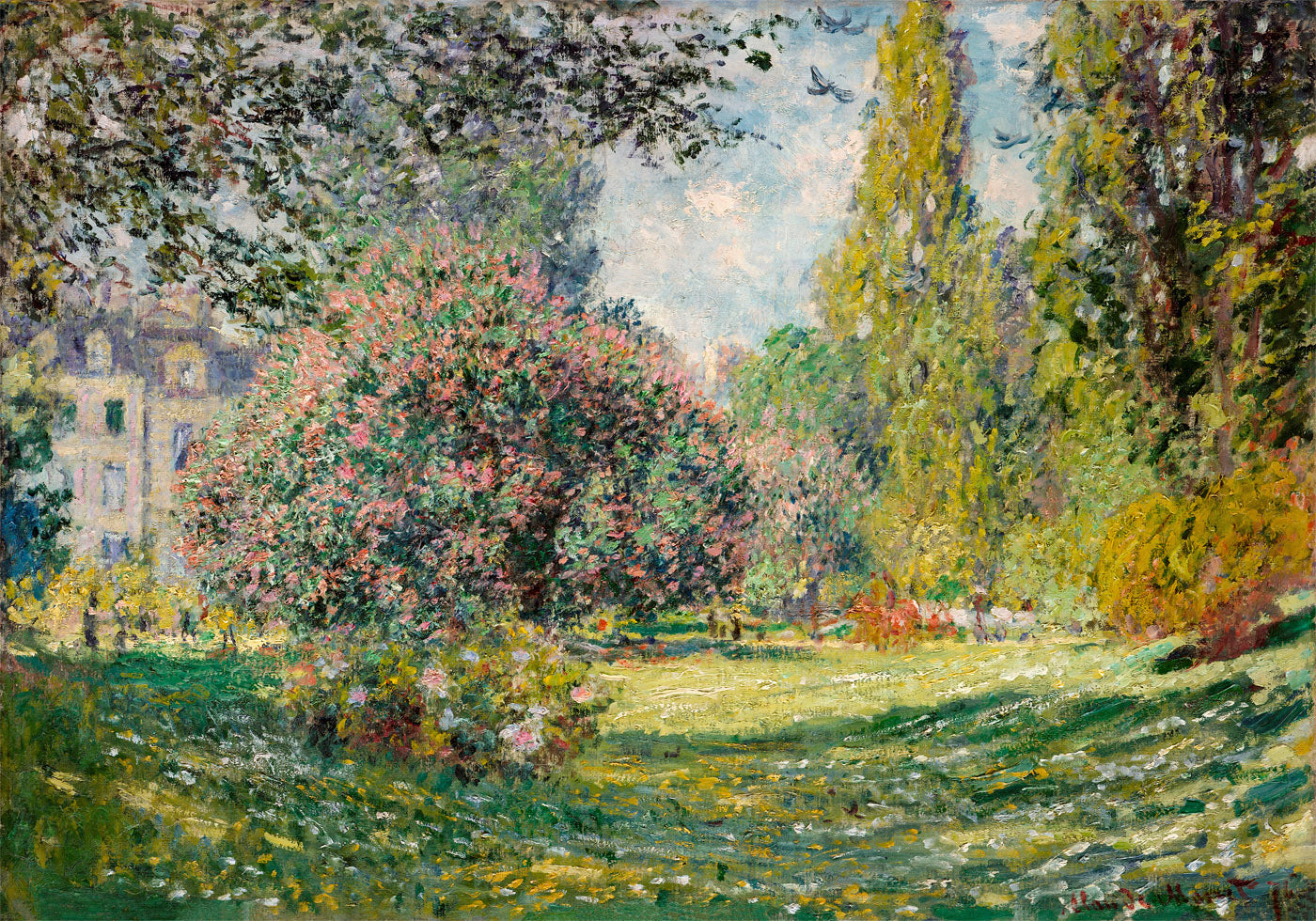 Parc Monceau -maisema Claude Monet (1867) Juliste