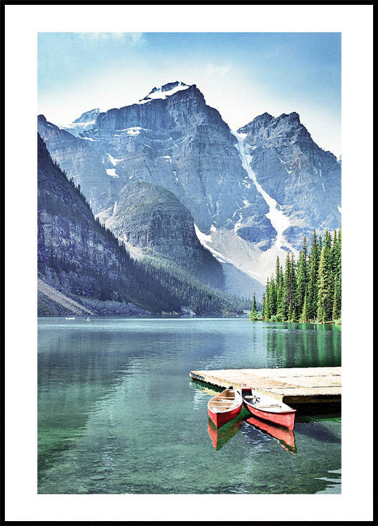 Canoes in the Lake Plakat - Posterbox.no