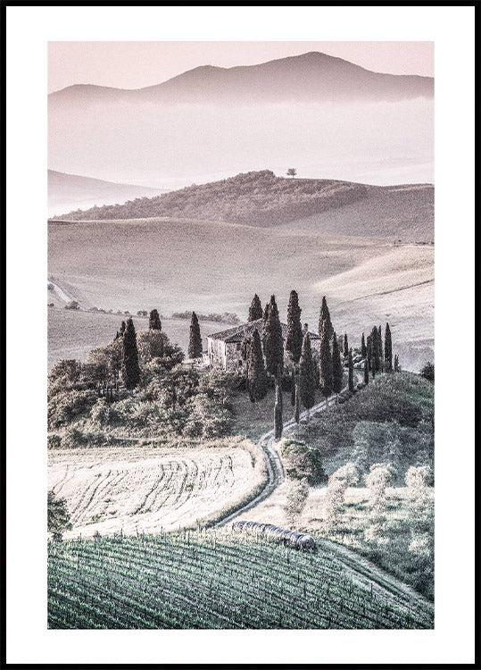 Tuscany Hills Landscape Plakat - Posterbox.no