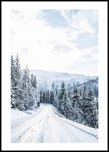 Winter Norway Road Plakat - Posterbox.no