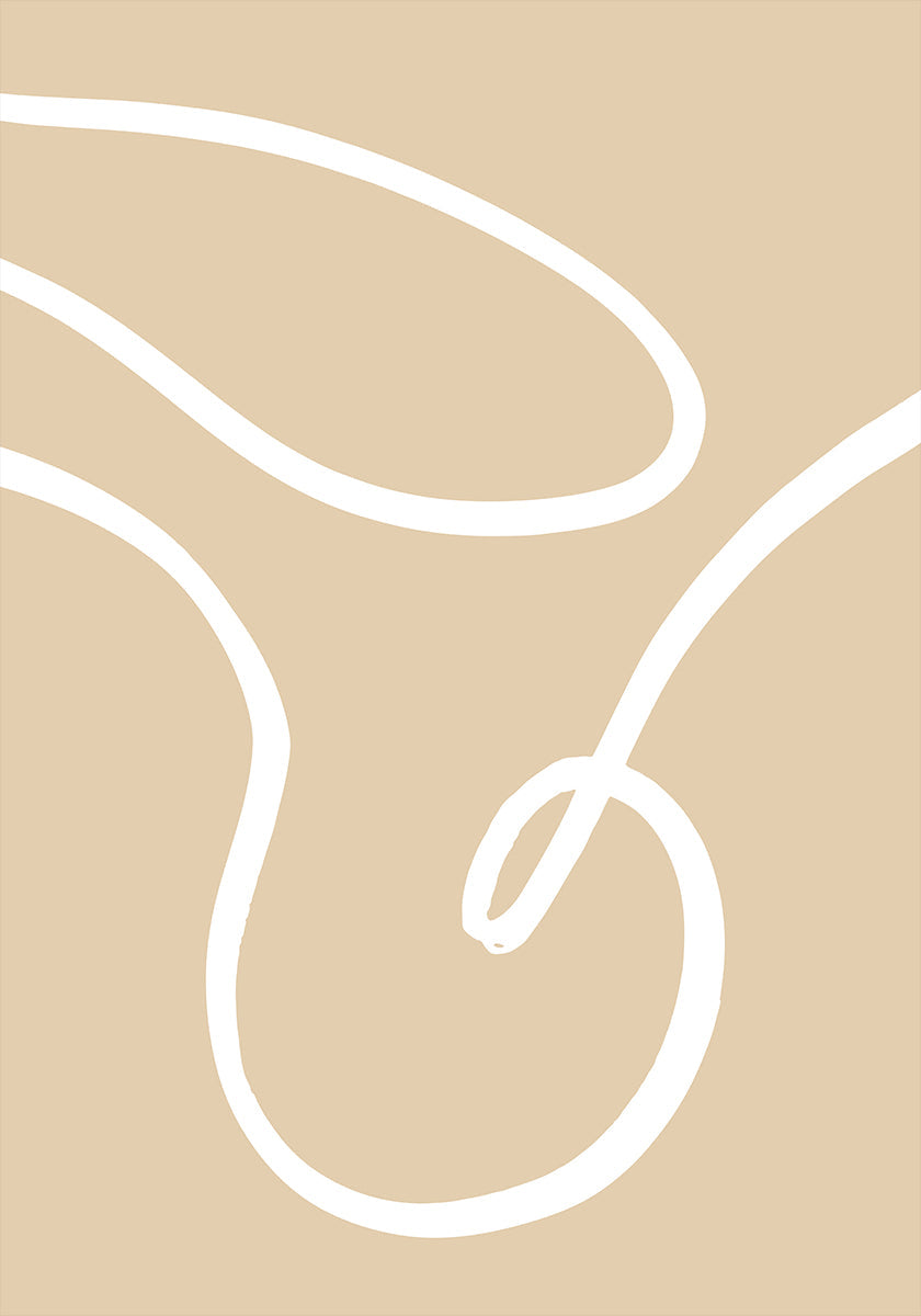 Beige Lines 02 -juliste