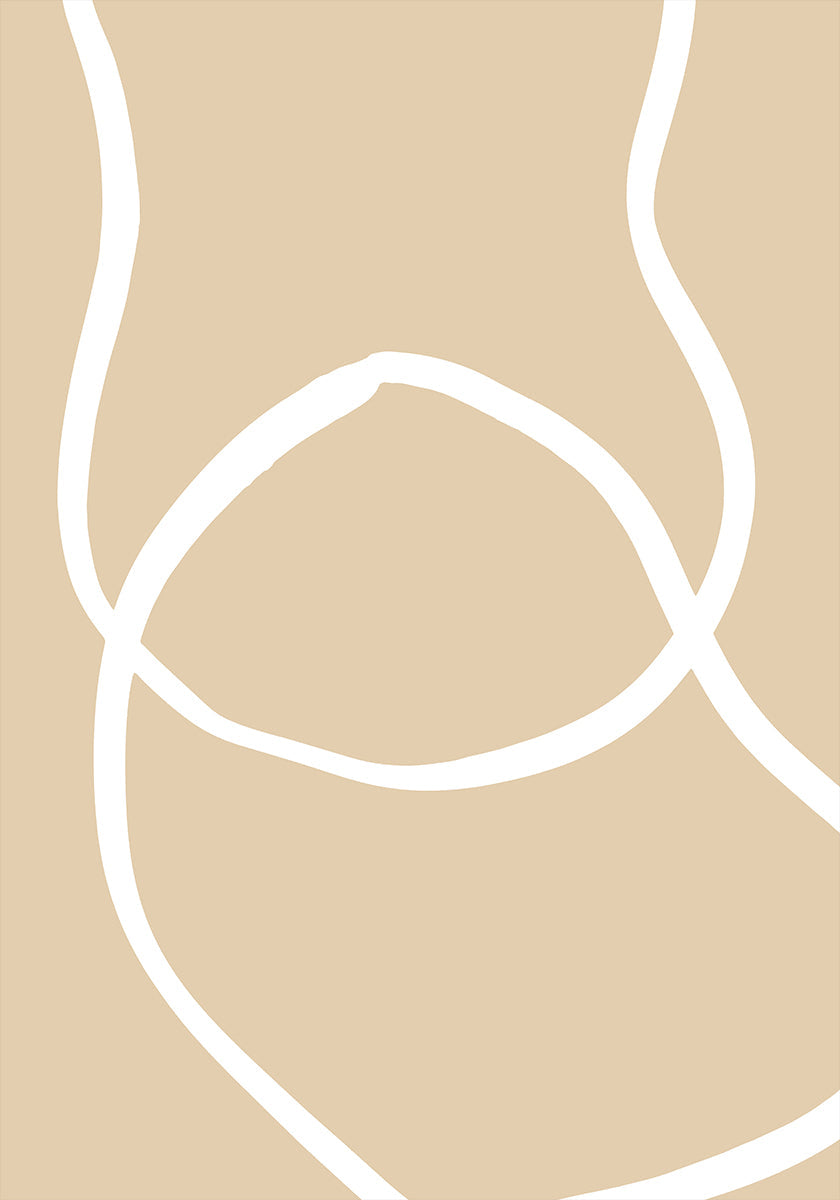 Beige Lines 04 -juliste