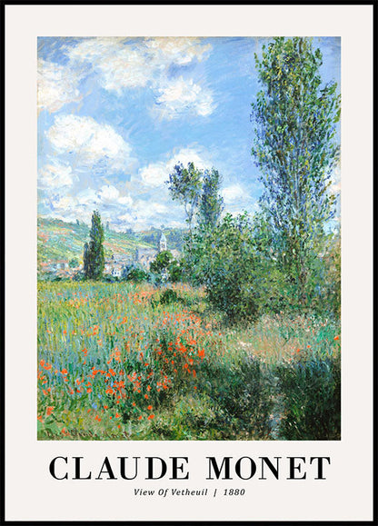 View of Vetheuil 1880 Plakat by Claude Monet - Posterbox.no