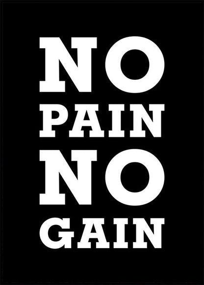 No Pain No Gain Plakat - Posterbox.no