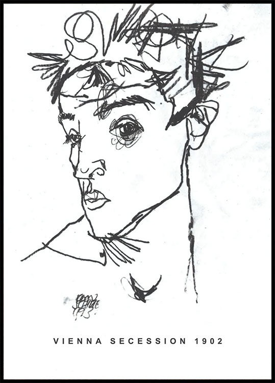 Egon Schiele Self Portrait Plakat - Posterbox.no