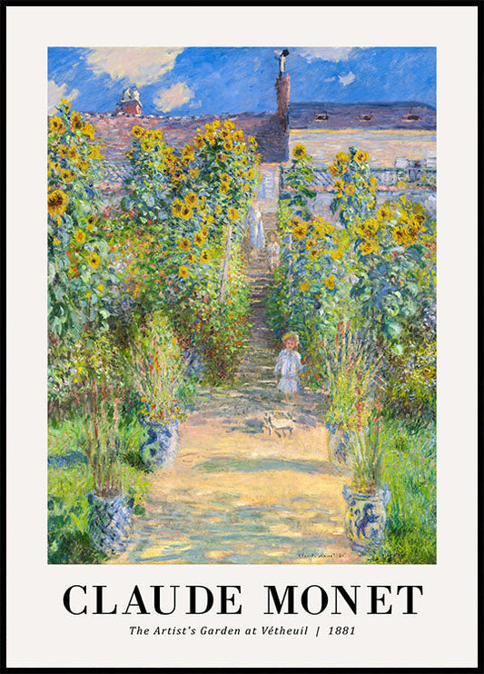 The Artist's Garden 1881 Plakat by Claude Monet - Posterbox.no