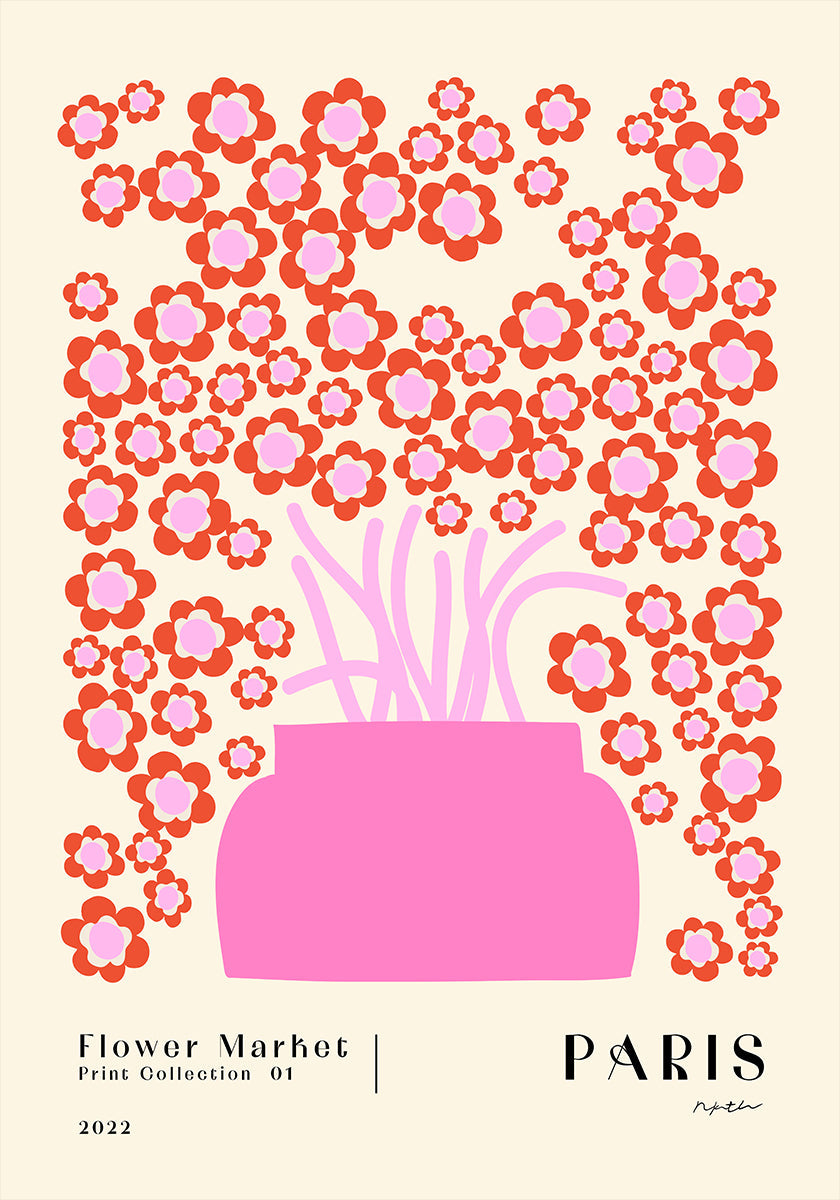 Kukkamarkkinat. Pariisin juliste