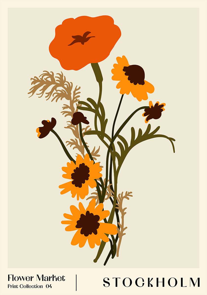 Kukkamarkkinat. Tukholman juliste