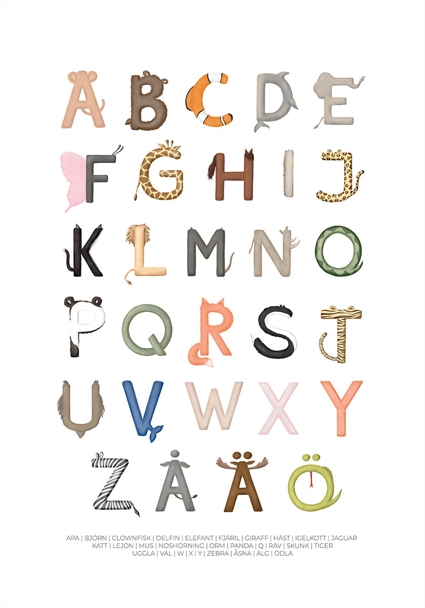 Animal Letters -juliste