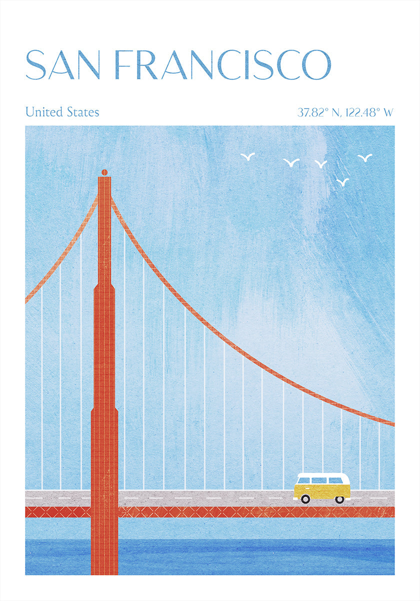 San Francisco, Golden Gate Bridge -juliste